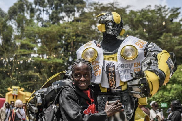 Nairobi Comic-Con Festival NAIROBI, KENYA - AUGUST 22: Youth dressed in costumes and accessories representing popular comic book and anime characters pose at the Carnivore Grounds in Nairobi, Kenya, on August 22, 2026, during the Nairobi Comic-Con (NAICCON). The annual pop culture festival brought together comic fans, gamers, cosplayers, and digital creators from across the region to celebrate creative arts, gaming tournaments, and comic book culture. Gerald Anderson Anadolu Nairobi Kenya. Editorial use only. Please get in touch for any other usage.  Copyright: x2026xAnadoluxGeraldxAndersonx