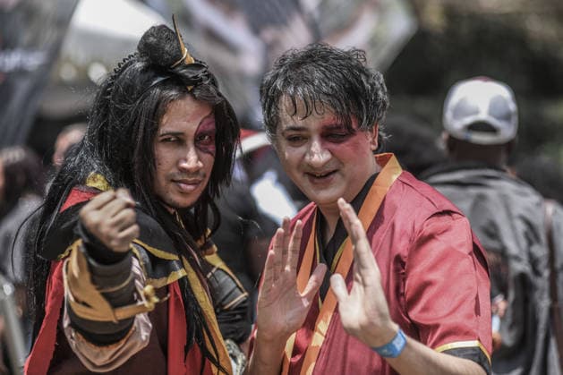 Nairobi Comic-Con Festival NAIROBI, KENYA - AUGUST 22: Youth dressed in costumes and accessories representing popular comic book and anime characters pose at the Carnivore Grounds in Nairobi, Kenya, on August 22, 2026, during the Nairobi Comic-Con (NAICCON). The annual pop culture festival brought together comic fans, gamers, cosplayers, and digital creators from across the region to celebrate creative arts, gaming tournaments, and comic book culture. Gerald Anderson Anadolu Nairobi Kenya. Editorial use only. Please get in touch for any other usage.  Copyright: x2026xAnadoluxGeraldxAndersonx