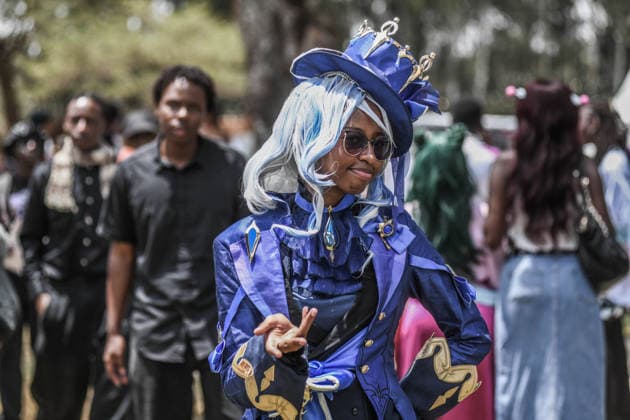 Nairobi Comic-Con Festival NAIROBI, KENYA - AUGUST 22: Youth dressed in costumes and accessories representing popular comic book and anime characters pose at the Carnivore Grounds in Nairobi, Kenya, on August 22, 2026, during the Nairobi Comic-Con (NAICCON). The annual pop culture festival brought together comic fans, gamers, cosplayers, and digital creators from across the region to celebrate creative arts, gaming tournaments, and comic book culture. Gerald Anderson Anadolu Nairobi Kenya. Editorial use only. Please get in touch for any other usage.  Copyright: x2026xAnadoluxGeraldxAndersonx