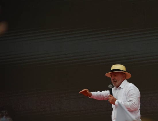 August 22, 2026, Rio De Janeiro, Rio De Janeiro, Brazil: Rio de Janeiro, Brazil, August 22 , 2026 : Brazilian President Luiz InoÂ¡cio Lula da Silva, who is running for re-election, held his first major campaign rally in the state of Rio de Janeiro on Saturday (22)...The event took place at MooÂßa Bonita Stadium, in Bangu, in the cityÃ¢â‚¬â ¢s West Zone. The stadium has a capacity of more than 9,000 people, and large screens were also set up outside the venue for supporters to follow the rally...The event marks an important moment in LulaÃ¢â‚¬â ¢s campaign in Rio de Janeiro, one of BrazilÃ¢â‚¬â ¢s most politically significant states. Rio De Janeiro Brazil  - ZUMAt142 20260822_aap_t142_002 Copyright: xFabioxTeixeirax