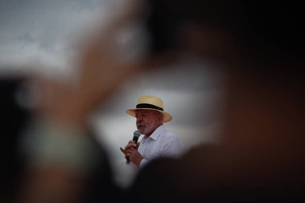 August 22, 2026, Rio De Janeiro, Rio De Janeiro, Brazil: Rio de Janeiro, Brazil, August 22 , 2026 : Brazilian President Luiz InoÂ¡cio Lula da Silva, who is running for re-election, held his first major campaign rally in the state of Rio de Janeiro on Saturday (22)...The event took place at MooÂßa Bonita Stadium, in Bangu, in the cityÃ¢â‚¬â ¢s West Zone. The stadium has a capacity of more than 9,000 people, and large screens were also set up outside the venue for supporters to follow the rally...The event marks an important moment in LulaÃ¢â‚¬â ¢s campaign in Rio de Janeiro, one of BrazilÃ¢â‚¬â ¢s most politically significant states. Rio De Janeiro Brazil  - ZUMAt142 20260822_aap_t142_012 Copyright: xFabioxTeixeirax