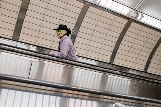 August 22, 2026, New York, New York, USA: Cosplay character on the way in subway to Anime NYC a four day event at the Javits Center. It is the largest anime convention on the east coast bringing together 150K fans from around the world showcasing the best of Japanese Pop Culture.with unique exhibits, exclusive screenings and appearances by top creators from Japan and beyond. Not to mention merchandise of every description for sale. New York USA - ZUMAh156 20260822_znp_h156_005 Copyright: xMiloxHessx