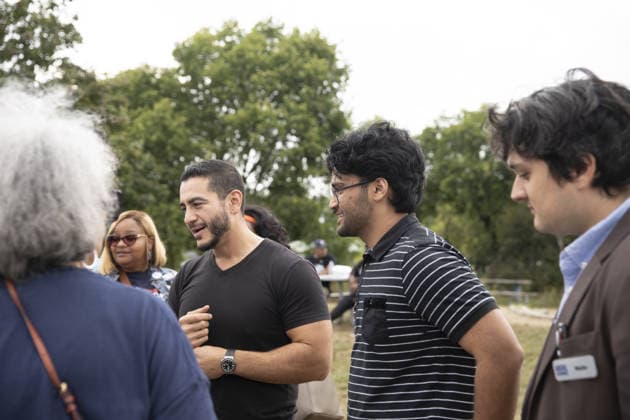 Michigan Democratic US Senate candidate El-Sayed addresses supporters at campaign event in Michigan REDFORD TOWNSHIP, MICHIGAN - AUGUST 22: Michigan Democratic US Senate candidate Abdul El-Sayed is seen with supporters during the Redford Township Democratic Club campaign cookout in Redford Township, Michigan, United States on August 22, 2026. Katie McTiernan Anadolu Michigan United States. Editorial use only. Please get in touch for any other usage.  Copyright: x2026xAnadoluxKatiexMcTiernanx