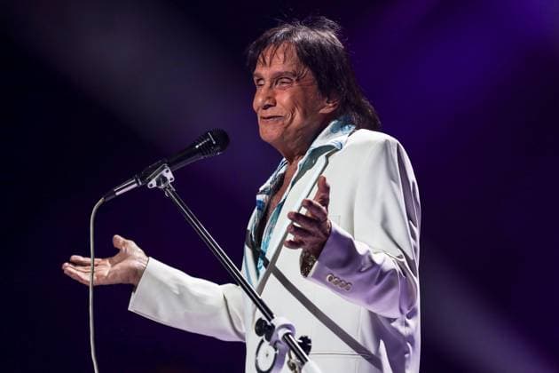 Roberto Carlos performs in Sao Paulo. Sao Paulo, SP. 22.08.2026 - Roberto Carlos - Singer Roberto Carlos during a performance at Espaco Unimed, in the Barra Funda neighborhood, west side of Sao Paulo, this Saturday, August 22, 2026.(Foto: Marina Uezima Brazil Photo Press Brazil Photo Press) INTERNATIONAL Sao Paulo Sao Paulo Brasil Copyright: xMarinaxUezimax