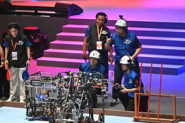 RECORD DATE NOT STATED ABU Asia-Pacific Robot Contest In Hong Kong Students of Toyohashi University of Technology during a match of ABU Asia-Pacific Robot Contest on August 23, 2026 in Hong Kong. (Photo by Kobe Li Nexpher Images) Hong Kong
