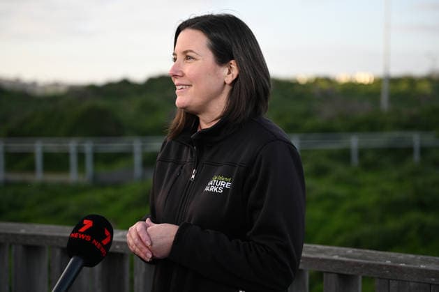 PENGUIN VACCINE PHILLIP ISLAND, Reserve manager at Phillip Island Nature Parks, Ben Thomas speaks to media ahead of the arrival of Little Penguins at Summerlands in Philip Island, Victoria, Sunday, August 23, 2026. Authorities are administering vaccinations to at risk species of birds. ( NO ARCHIVING PHILLIP ISLAND VICTORIA AUSTRALIA  Copyright: xJOELxCARRETTx 20260823182109188073