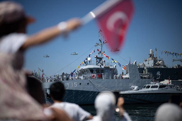 TEKNOFEST Blue Homeland KOCAELI, TURKIYE - AUGUST 23: TEKNOFEST Blue Homeland continues at the Golcuk Naval Shipyard Command in Kocaeli, Turkiye, on August 23, 2026. Organized under the main leadership of the Turkish National Defense Ministry and the Turkish Technology Team Foundation (T3 Foundation), with Anadolu as the Global Communication Partner, the event showcases Turkiye s maritime power, defense capabilities, and indigenous technologies. Gathering technology and defense industry enthusiasts around a maritime focus, the festival will welcome visitors through August 23. Akin Celiktas Anadolu Kocaeli Turkey. Editorial use only. Please get in touch for any other usage.  Copyright: x2026xAnadoluxAkinxCeliktasx
