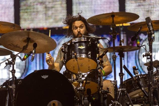 British band Skindred performs during the final concert in Vilar de Mouros, Portugal - 23 Aug 2026 Arya Goggin, drummer of the British band Skindred performs during the final concert of the fifth and last day of the Vilar de Mouros Festival. Vilar de Mouros Portugal Copyright: xDiogoxBaptistax xSOPAxImagesx DB_Skindred20260822_001