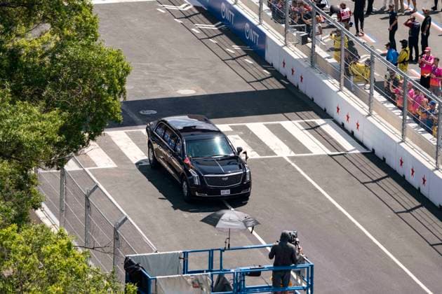 Freedom 250 Grand Prix in DC United States President Donald J Trump at the Freedom 250 Grand Prix in Washington, DC, USA, on Sunday, August 23, 2026. The 250 mile race consists of 147 laps of the 1.7 mile, 7 turn course and will be the first ever NTT INDYCAR Series race held in the nation’s capital. Photo by Andrew Thomas CNP ABACAPRESS.COM Washington District of Columbia United States  Copyright: xCNP ABACAx