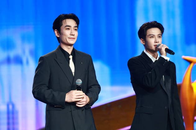 CHANGCHUN, CHINA - AUGUST 23: Actor Tan Jianci and actor Zhu Yilong attend the opening of the 21st Changchun Film Festival on August 23, 2026 in Changchun, Jilin Province of China.  Copyright: xVCGx 111661786840