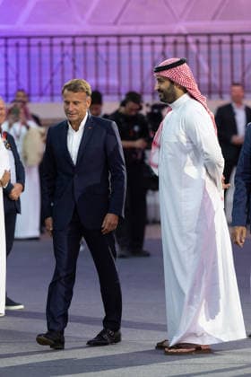 French President Emmanuel Macron and Saudi Arabia s Crown Prince Mohammed bin Salman (MBS) attend the closing ceremony of the Esports World Cup at the Grand Palais in Paris, France, on August 23, 2026. Raphael Lafargue, Pool Bestimage, Paris, France  Copyright: xRaphaelxLafarguex xPoolx xBestimagexRaphaelxLafarguex xPoolx xBestimagex