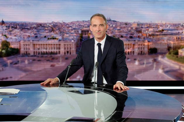 Raphael Glucksmann Announces Presidential Candidacy - France Raphael Glucksmann. French journalist Audrey Crespo-Mara and French centre-left party Place publique s leader and MEP Raphael Glucksmann pose prior to an interview to announce his candidacy for the 2027 French presidential election on the evening news broadcast of French TV channel TF1 in Boulogne-Billancourt, outside Paris, on August 23, 2026. Photo by Alain Robert Pool ABACAPRESS.COM Paris France  Copyright: xAlainxRobert Pool ABACAx