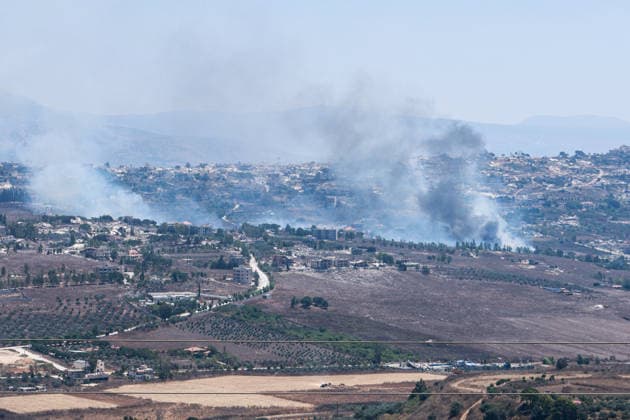 Smoke rises after Israeli strike hits southern Lebanon despite ceasefire MARJAYOUN, LEBANON - AUGUST 24: Smoke rises after an Israeli strike targeted the town of Khiam in the Marjayoun district of southern Lebanon, despite an existing ceasefire agreement, on August 24, 2026. Ramiz Dallah Anadolu Marjayoun Lebanon. Editorial use only. Please get in touch for any other usage.  Copyright: x2026xAnadoluxRamizxDallahx