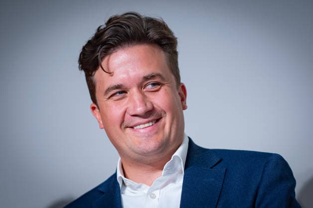Lukas Krieger, CDU, während der Präsentation des Wahl-o-Maten;Wahl-o-Mat zur Berliner Landeswahl 2026 geht online - Vorstellung des Wahl-o-Maten, Berlin Berlin Deutschland Berliner Landeszentrale für pol *** Lukas Krieger, CDU, during the presentation of the Wahl o Maten for the 2026 Berlin state election; the online presentation of the Wahl o Maten, Berlin, Berlin, Germany, Berlin State Office for Pol