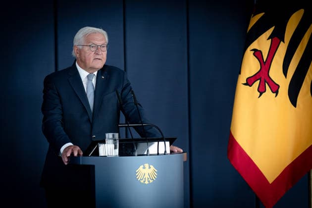 Schlüsselübergabe, temporärer Amtssitz, Bundespräsident, Frank-Walter Steinmeier Berlin, Amtssitz am Spreebogen, Ansprache, Schlüsselübergabe, temporärer Amtssitz, Bundespräsident, Frank-Walter Steinmeier Berlin Berlin GER *** Key handover, temporary official residence, Federal President, Frank-Walter Steinmeier, Berlin, official residence at Spreebogen, speech, key handover, temporary official residence, Federal President, Frank-Walter Steinmeier, Berlin, Berlin, GER