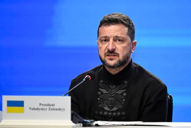 LKS 20260824 Ukraine s President Volodymyr Zelensky during the joint press conference of the Coalition of the Willing Meeting in Kyiv, Ukraine on Ukraine’s 35th Independence Day, August 24, 2026. - ANTTI AIMO-KOIVISTO Kiova Ukraine  Copyright: xAnttixAimo-Koivistox Nh0CbWG7h1U