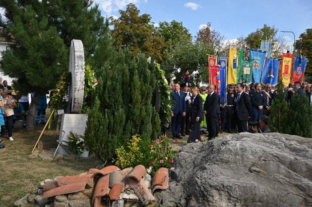 IPA87765598 - Amatrice, Central Italy Earthquake: Giorgia Meloni in Amatrice for the ceremony marking the tenth anniversary  Copyright: xGianlucaxVannicellix xGianlucaxVannicellix 87765598