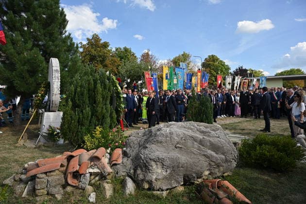 IPA87765608 - Amatrice, Central Italy Earthquake, Giorgia Meloni in Amatrice for the ceremony marking the 10th anniversary  Copyright: xGianlucaxVannicellix xGianlucaxVannicellix 87765608