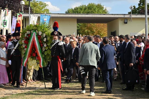 IPA87765615 - Amatrice, Central Italy Earthquake: Giorgia Meloni in Amatrice for the ceremony marking the 10th anniversary  Copyright: xGianlucaxVannicellix xGianlucaxVannicellix 87765615