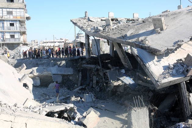 Palestinians Gather at Water Desalination Plant After Israeli Strike Palestinians gather at the site of an Israeli strike that targeted a water desalination plant in the Sheikh Radwan neighborhood of Gaza City, on August 24, 2026, as Civil Defense crews work to extinguish a fire that broke out at the site following the strike. Photo by Mohammed Salha apaimages Gaza Gaza Strip Palestinian Territory 240826_Gaza_MS_00(6) Copyright: xapaimagesxMohammedxSalhax xapaimagesx
