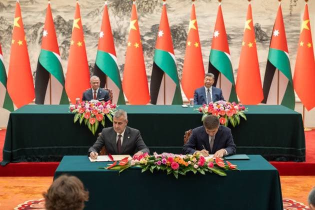 Jordan’s King Abdullah II and Xi Jinping Witness Agreement Signing Jordan’s King Abdullah II and Chinese President Xi Jinping witness the signing of agreements and memoranda of understanding between the governments of Jordan and China in several fields during the king’s visit to Beijing, China, on August 24, 2026. Photo by Royal Hashemite Court apaimages Amman Amman Jordan 240826_China_JPO_00(6) Copyright: xapaimagesxRoyalxHashemitexCourtxx xapaimagesx