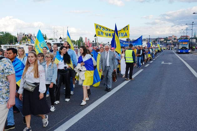 STOCKHOLM, SVERIGE 20260824 Ukrainas självständighetsdag firas med en manifestation pa Medborgarplatsen samt marsch till Sergels torg i Stockholm pa mandagen. STOCKHOLM SVERIGE x10658x *** STOCKHOLM, SWEDEN 20260824 Ukraine s Independence Day will be celebrated with a rally at Medborgarplatsen and a march to Sergels Torg in Stockholm on Monday STOCKHOLM SWEDEN x10658x  Copyright: xMagnusxLejhall TTx UKRAINAS SJÄLVSTÄNDIGHETSDAG STOCKHOLM ZhQWXDqv2U8