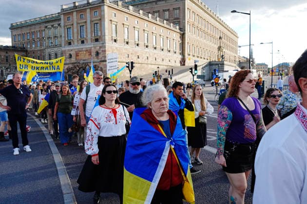 STOCKHOLM, SVERIGE 20260824 Ukrainas självständighetsdag firas med en manifestation pa Medborgarplatsen samt marsch till Sergels torg i Stockholm pa mandagen. STOCKHOLM SVERIGE x10658x *** STOCKHOLM, SWEDEN 20260824 Ukraine s Independence Day will be celebrated with a rally at Medborgarplatsen and a march to Sergels Torg in Stockholm on Monday STOCKHOLM SWEDEN x10658x  Copyright: xMagnusxLejhall TTx UKRAINAS SJÄLVSTÄNDIGHETSDAG STOCKHOLM N55-zRbe73E
