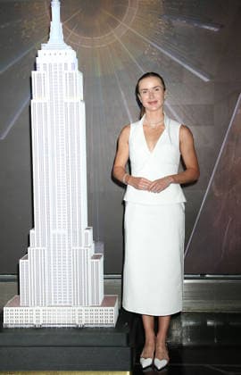NEW YORK, NY - AUGUST 24: Elina Svitolina lights the Empire State Building in honor of Ukrainian Independence Day in partnership with the Consulate General of Ukraine on August 24, 2026 in in New York City. Copyright: xRWx