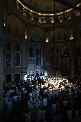 Mawlid al-Nabi in Istanbul ISTANBUL, TURKIYE - AUGUST 24: Muslims attend a Mawlid al-Nabi program at Eyup Sultan Mosque in Istanbul, Turkiye, on August 24, 2026. Believers offered prayers and supplications at the mosque. Ahmet Okatali Anadolu Istanbul Turkey. Editorial use only. Please get in touch for any other usage.  Copyright: x2026xAnadoluxAhmetxOkatalix