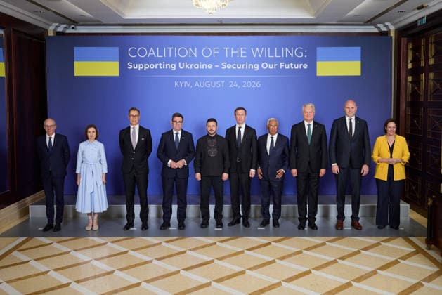 Coalition of the Willing Meeting, Kyiv, Ukraine, 24 August 2026 President of Ukraine Volodymyr Zelenskyy and European leaders participate in the Coalition of the Willing Meeting in Kyiv, Ukraine, 24 August 2026 as Ukraine celebrates its Independence Day, Credit:Office of the President of Ukraine B66 Avalon Ukraine, Kyiv  Copyright: xOfficexofxthexPresidentxofxUkrainex xB66x xAvalonx 1128251762