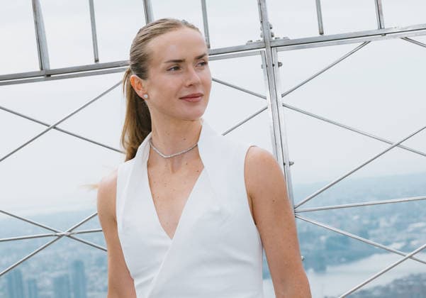 August 24, 2026, New York, Ny, United States: Elina Svitolina lights the Empire State Building in honor of Ukrainian Independence Day in partnership with the Consulate General of Ukraine in New York. Held at Empire State Building in New York. Dinara Khairova Zuma Press August 24, 2026. New York United States  - ZUMAp281 20260824_zea_p281_012 Copyright: xPhotoxImagexPressx