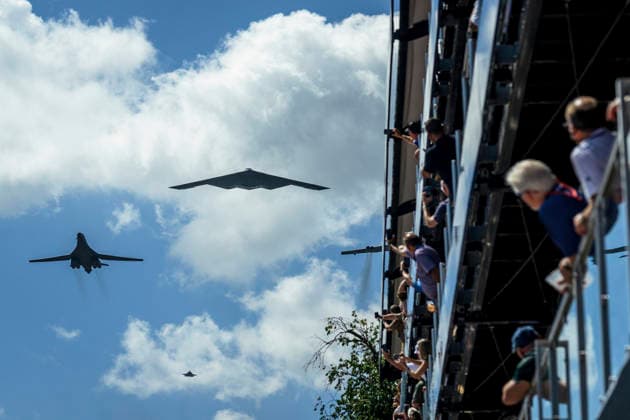 August 24, 2026, Washington, Dc, United States: Military flyovers and performances before the Freedom 250 Grand Prix Race in Washington, D.C., Sunday, August 23, 2026. Washington United States - ZUMAp138 20260824_zaa_p138_033 Copyright: xThexWhitexHouse OfficalxWhitex
