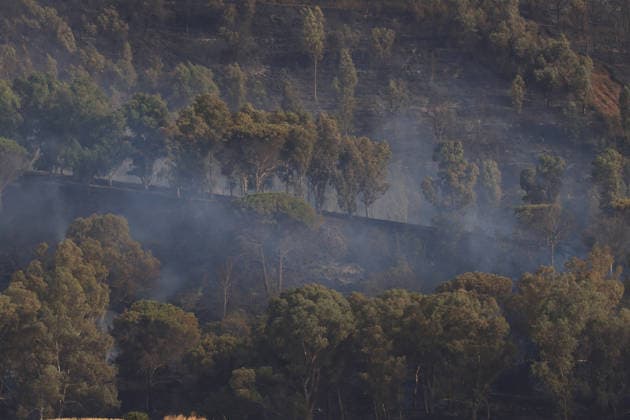 Aerial firefighting efforts battle forest fire near Trapani in Sicily, Italy TRAPANI, ITALY - AUGUST 24: Firefighting aircraft and helicopters battle a forest fire on the slopes of Mount Polizo near Trapani on the Italian island of Sicily, on August 24, 2026. Emergency teams launched an aerial operation, deployed three helicopters and two firefighting planes to contain the blaze and prevent it from spreading across the forested terrain. Alberto Lo Bianco Anadolu Trapani Italy. Editorial use only. Please get in touch for any other usage.  Copyright: x2026xAnadoluxAlbertoxLoxBiancox