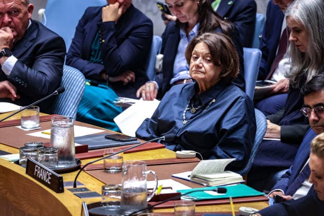 August 24, 2026, New York, New York, United States: ROSEMARY DICARLO, United Nations Under-Secretary-General for Political and Peacebuilding Affairs, briefs the Security Council during a meeting on Ukraine held on UkraineÃ¢â‚¬â ¢s Independence Day, addressing the continuing war, diplomatic efforts and prospects for a just and lasting peace. New York United States - ZUMAo116 20260824_znp_o116_082 Copyright: xBiancaxOterox