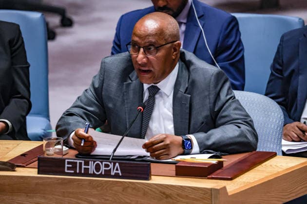August 24, 2026, New York, New York, United States: TESFAYE YILMA SABO, Permanent Representative of Ethiopia to the United Nations, addresses the Security Council during a meeting on Sudan. Ethiopia stressed the importance of SudanÃ¢â‚¬â ¢s sovereignty and territorial integrity and called for a Sudanese-led political process, while highlighting the conflictÃ¢â‚¬â ¢s wider implications for neighbouring countries and regional stability. New York United States - ZUMAo116 20260824_znp_o116_094 Copyright: xBiancaxOterox