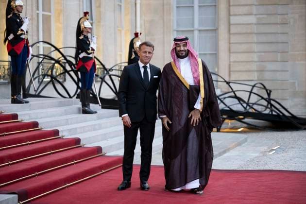 President Macron Welcomes Saudi Crown Prince Mbs For An Official Dinner - Paris French President Emmanuel Macron welcomes Saudi Crown Prince Mohammed bin Salman for an official dinner at the Elysee Palace in Paris, France, August 24, 2026. Photo by Eliot Blondet ABACAPRESS.COM Paris France France  Copyright: xBlondetxEliot ABACAx