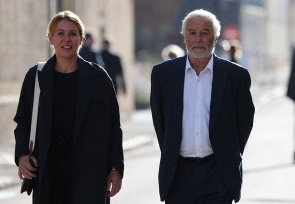 RECORD DATE NOT STATED Franccis Patriat Funeral - Semur-en-Auxois Nathalie Koenders and Francois Rebsamen during the funeral of French senator and former minister François Patriat at the Collégiale Notre-Dame in his birth town of Semur-en-Auxois, Côte-d’Or, France on August 25, 2026. Patriat, former Socialist ,was the group leader of Macron s party in the Senate. He died at 83 following a serious cycling accident. Photo by Raphael Lafargue ABACAPRESS.COM Semur-en-Auxois France  Copyright: xLafarguexRaphael ABACAx