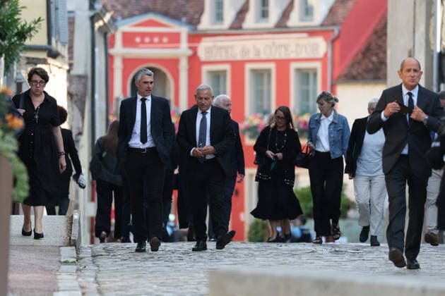 Franccis Patriat Funeral - Semur-en-Auxois Pierre Dubreuil during the funeral of French senator and former minister François Patriat at the Collégiale Notre-Dame in his birth town of Semur-en-Auxois, Côte-d’Or, France on August 25, 2026. Patriat, former Socialist ,was the group leader of Macron s party in the Senate. He died at 83 following a serious cycling accident. Photo by Raphael Lafargue ABACAPRESS.COM Semur-en-Auxois France  Copyright: xLafarguexRaphael ABACAx