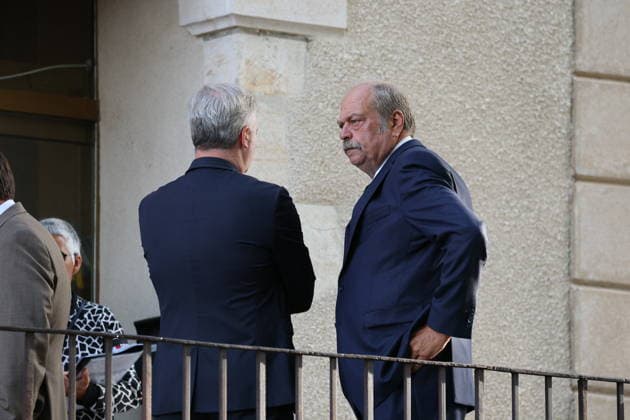 Franccis Patriat Funeral - Semur-en-Auxois Eric Dupond-Moretti during the funeral of French senator and former minister François Patriat at the Collégiale Notre-Dame in his birth town of Semur-en-Auxois, Côte-d’Or, France on August 25, 2026. Patriat, former Socialist ,was the group leader of Macron s party in the Senate. He died at 83 following a serious cycling accident. Photo by Raphael Lafargue ABACAPRESS.COM Semur-en-Auxois France  Copyright: xLafarguexRaphael ABACAx