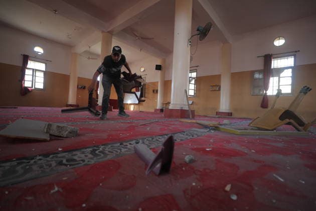 Palestinians Inspect Destruction at Historic Abu Salim Mosque in Deir el-Balah Palestinians inspect the destruction at the historic Abu Salim Mosque in Deir el-Balah, in the central Gaza Strip, on August 25, 2026, after it was targeted in an Israeli strike the previous evening. Local sources said the mosque was completely destroyed and several people were wounded in the strike. Photo by Hassan al-Jedi apaimages Nusairat Gaza Strip Palestinian Territory 250826_Deir_al-Balah_HJ_00(8).jpeg Copyright: xapaimagesxHassanxal-Jedixx xapaimagesx