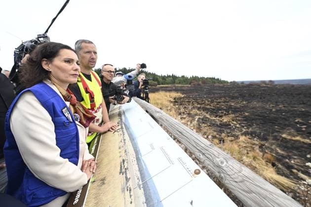 Visit by Commissioner Hadja Lahbib to the Belgian High Fens HAUTES FAGNES, BELGIUM - AUGUST 25 : Visit by Commissioner Hadja Lahbib to the Belgian High Fens, accompanied by Minister-Presidents Adrien Dolimont and Oliver Paasch and the Governor of the Province of Liège, Hervé Jamar, followed by a press briefing in Sourbrodt on August 25, 2026 in Hautes Fagnes, Belgium, 25 08 2026 Hautes Fagnes Belgium  Copyright: xDidierxLebrunx