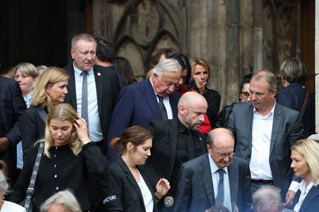 Francois Patriat Funeral - Semur-en-Auxois Jerome Cahuzac during the funeral of French senator and former minister François Patriat at the Collégiale Notre-Dame in his birth town of Semur-en-Auxois, Côte-d’Or, France on August 25, 2026. Patriat, former Socialist ,was the group leader of Macron s party in the Senate. He died at 83 following a serious cycling accident. Photo by Raphael Lafargue ABACAPRESS.COM Semur-en-Auxois France  Copyright: xLafarguexRaphael ABACAx