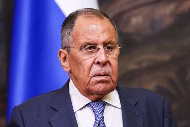 RUSSIA, MOSCOW - AUGUST 25, 2026: Russia s Foreign Minister Sergei Lavrov gives a press briefing following talks with archbishop Paul Richard Gallagher, Vatican s Secretary for Relations with States, at the Reception House of the Russian Foreign Ministry. Sergei Bulkin TASS  96627052