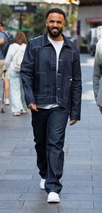 Craig David seen leaving Global Radio in a Disc Raw Denin Jacket and denim jeans with white Loafers after being on the Breakfast show Where: London, United Kingdom When: 25 Aug 2026 Credit: Richard Lincoln Cover Images EDITORIAL USE ONLY. NOT FOR USE BY NEWSPAPERS BASED IN THE UK. Copyright: xx coverimg55943957