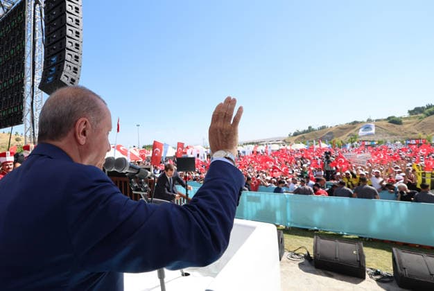 Turkish President Recep Tayyip Erdogan BITLIS, TURKIYE - AUGUST 25: (----EDITORIAL USE ONLY - MANDATORY CREDIT - TURKISH PRESIDENCY MURAT CETINMUHURDAR HANDOUT - NO MARKETING NO ADVERTISING CAMPAIGNS - DISTRIBUTED AS A SERVICE TO CLIENTS----) Turkish President Recep Tayyip Erdogan delivers a speech as he attends a ceremony marking the 955th anniversary of the Manzikert (Malazgirt) Victory during the Ahlat Events Area Program at the Recep Tayyip Erdogan Nation s Garden in the Ahlat district of Bitlis, Turkiye, on August 25, 2026. Turkish Presidency Murat Cetinmuhurdar Handout Anadolu Bitlis Turkey. Editorial use only. Please get in touch for any other usage.  Copyright: x2026xAnadoluxTurkishxPresidency MuratxCetinmuhurdar Handoutx