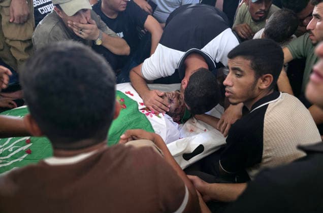 Palestinians Bury Three People in Khan Younis Palestinians attend the funeral of three people in Khan Younis, in the southern Gaza Strip, on August 25, 2026. Two died from wounds sustained in previous Israeli strikes, while the third was killed in an Israeli strike the previous evening. Photo by Tariq Mohammad APA Images Khan Yunis Gaza Strip Palestinian Territory 250826_Khan_Yunis_TM_04(17) Copyright: xapaimagesxTariqxMohammad xapaimagesx