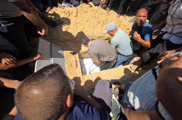 Palestinians Bury Three People in Khan Younis Palestinians attend the funeral of three people in Khan Younis, in the southern Gaza Strip, on August 25, 2026. Two died from wounds sustained in previous Israeli strikes, while the third was killed in an Israeli strike the previous evening. Photo by Tariq Mohammad APA Images Khan Yunis Gaza Strip Palestinian Territory 250826_Khan_Yunis_TM_04(41) Copyright: xapaimagesxTariqxMohammad xapaimagesx