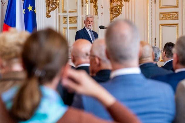 Czech President Petr Pavel speaks during his meeting with heads of Czech Republic s diplomatic missions abroad on August 25, 2026, at the Prague Castle, in Prague, Czech Republic. (CTKxPhoto OndrejxDeml) CTKPhotoP2026082504058  CTKPhotoP2026082504058