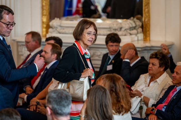 Czech ambassador to Israel Veronika Kuchynova Smigolova attends the meeting of Czech President Petr Pavel with heads of Czech Republic s diplomatic missions abroad on August 25, 2026, at the Prague Castle, in Prague, Czech Republic. (CTKxPhoto OndrejxDeml) CTKPhotoP2026082504156  CTKPhotoP2026082504156