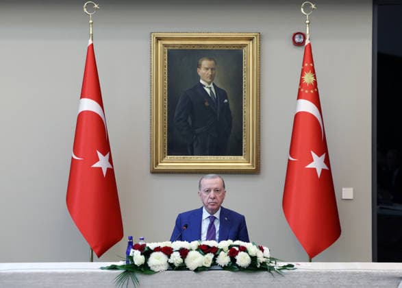 Turkish President Recep Tayyip Erdogan BITLIS, TURKIYE - AUGUST 25: (----EDITORIAL USE ONLY - MANDATORY CREDIT - TURKISH PRESIDENCY MUSTAFA KAMACI HANDOUT - NO MARKETING NO ADVERTISING CAMPAIGNS - DISTRIBUTED AS A SERVICE TO CLIENTS----) Turkish President Recep Tayyip Erdogan chairs the Cabinet Meeting at Ahlat Presidential Complex in Bitlis, Turkiye on August 25, 2026. TUR Presidency Mustafa Kamaci Anadolu Bitlis Turkey. Editorial use only. Please get in touch for any other usage.  Copyright: x2026xAnadoluxTURxPresidency MustafaxKamacix